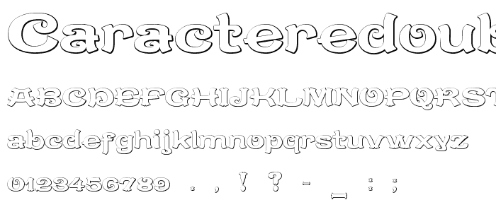 CaractereDoublet Beveled font